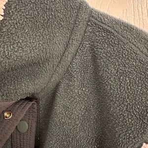 FREE PEOPLE Sherpa Jacket With Cream and Green